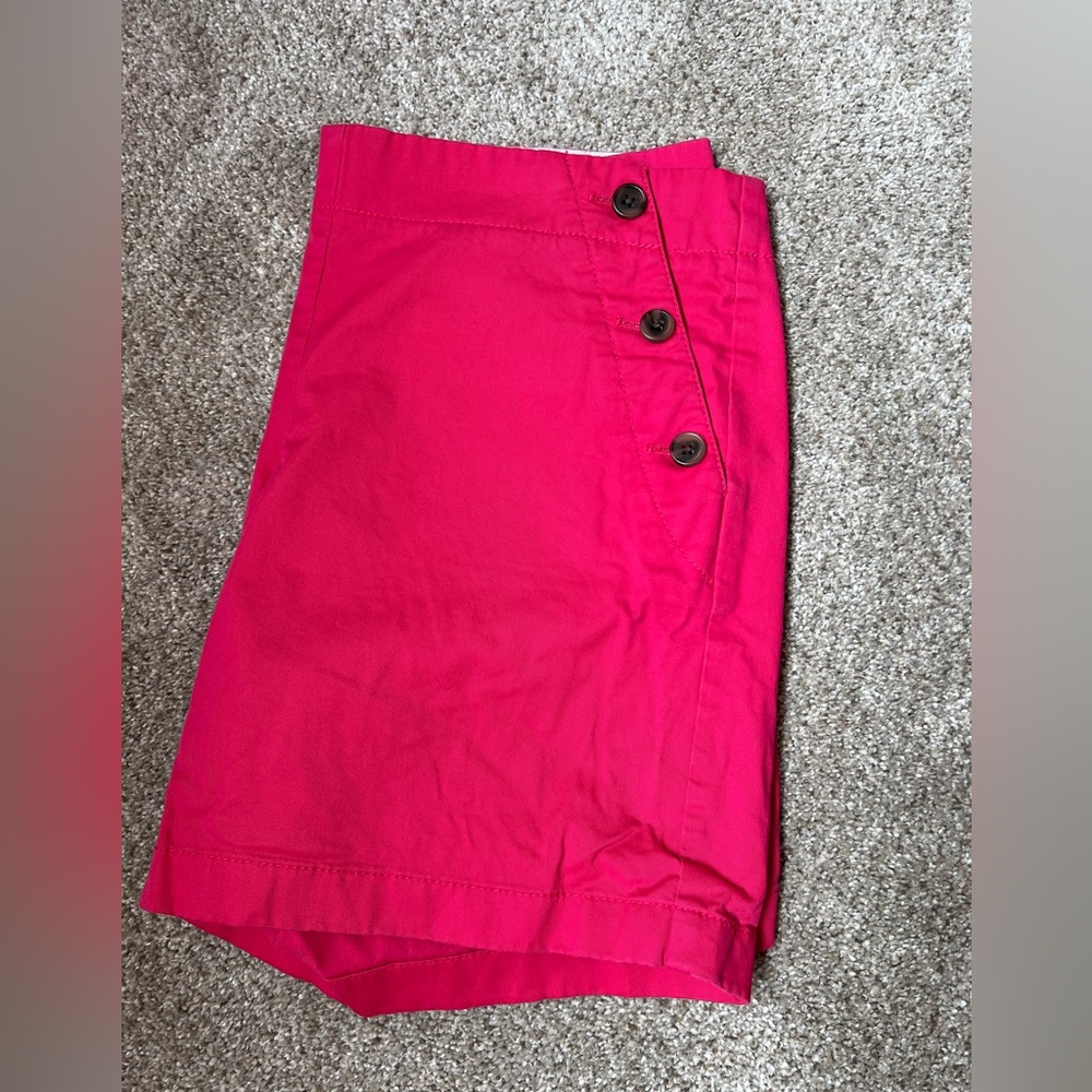 J Crew Hot Pink Side Button Sailor Chino Shorts 10 - Picture 2 of 7